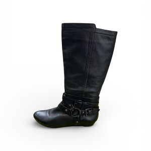 Gianni Bini Black Leather Moto Boots